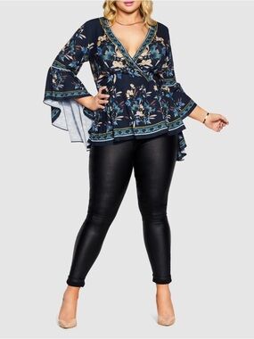 CITY CHIC Nova Scarf Top Size 14